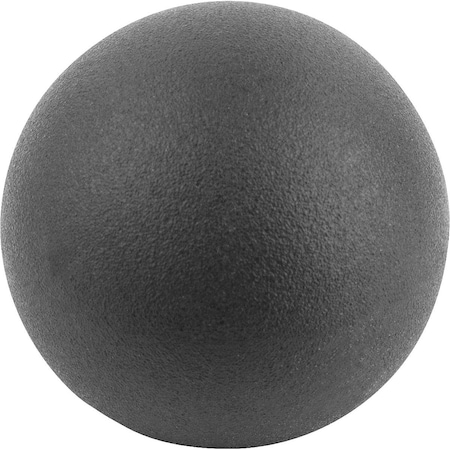 Kipp Ball Knob DIN319 Extended D1=40 D=M10, Form:C Thread, Thermoplastic Black, Comp:Plastic K0158.14010